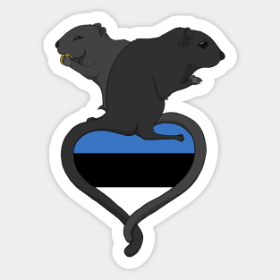 Gerbil Estonia (dark) Sticker